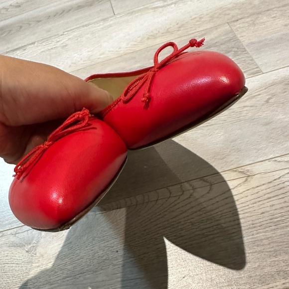 Jcrew red ballet flats genuine leather size 8 - Picture 9 of 9